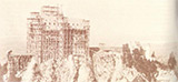 Замок Лебедя на этапе строительства, 1881 г.