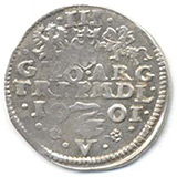 «Монета с Лебедем» польского короля Сигизмунда Вазы, маршал которого –Вольский, сохранил образ царя Дмитрия